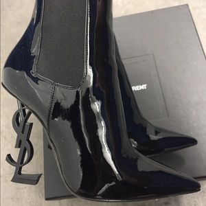 YSL opyum booties black patent EU39